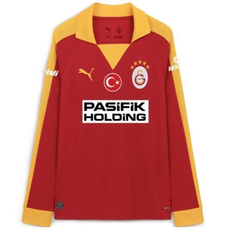 Camisa Galatasaray Vermelho Retrô 2026/27 Uzun Kollu Manga Longa Masculina