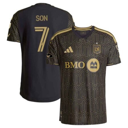 Camisa Los Angeles FC SON #7 Preta  2026/27 Away II Masculina Jogador