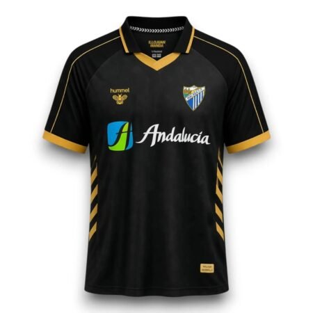 Camisa Málaga CF Preta Retrô Especial 2025/26 Masculina
