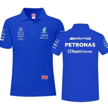 Camisa Mercedes AMG Benz Azul F1 2026/27 Polo Masculina