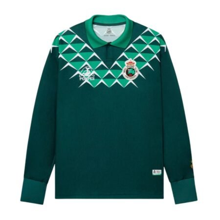 Camisa Racing de Santander Verde 113 Anos Polo Manga Longa Masculina