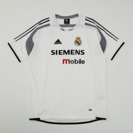 Camisa Real Madrid Branca 2004/05 Treino Siemens Masculina