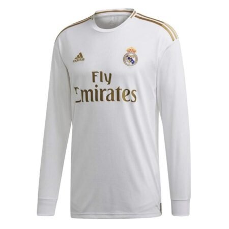 Camisa Real Madrid Branca 2019/20 Home I Manga Longa Masculina