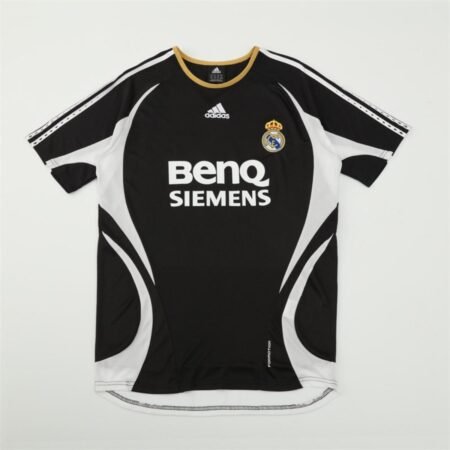 Camisa Real Madrid Preto 2006/07 Treino Siemens Masculina