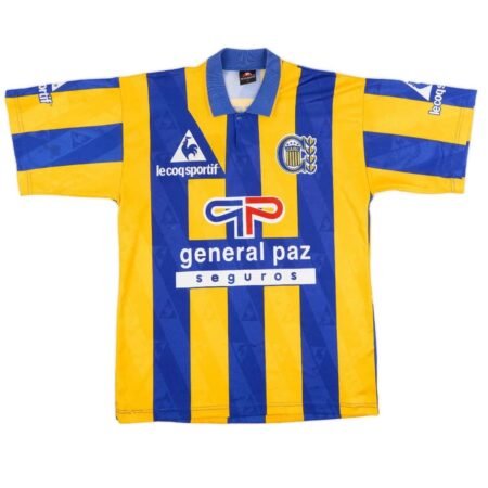Camisa Rosário Central Amarela/Azul 1996/97 Home I Masculina