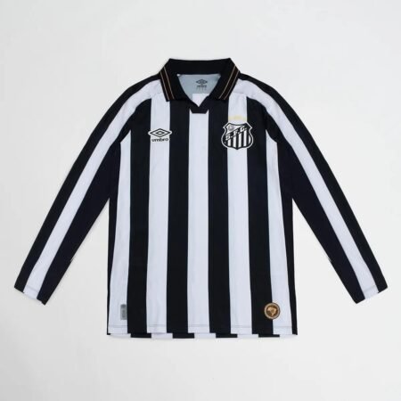 Camisa Santos FC Preto Polo 2026/27 Reserva II Manga Longa Masculina