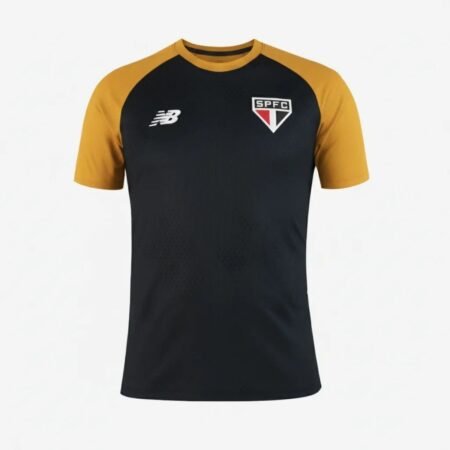 Camisa São Paulo Preta/Dourado 2026/27 Treino Masculina