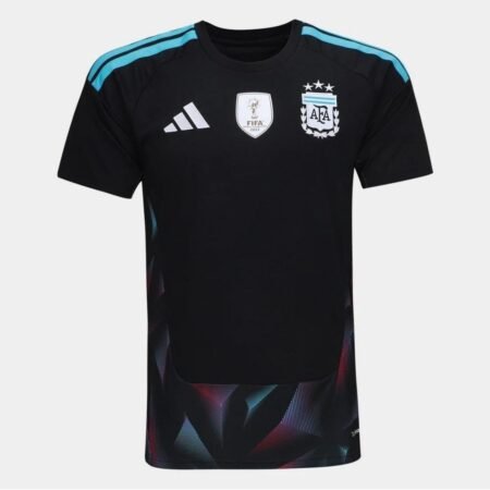 Camisa Argentina Goleiro Preta Copa 2026/27 Jogador Masculina