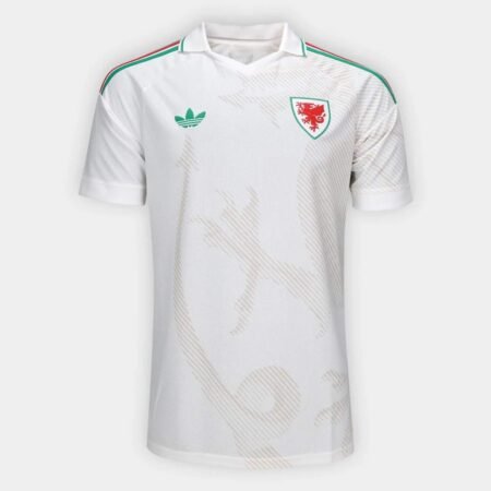 Camisa País de Gales Branco Copa 2026/27 Away II Masculina
