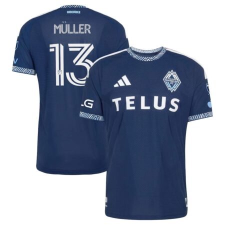 Camisa Vancouver Whitecpas FC Azul Thomas Müller 2026/27 Away II Masculina