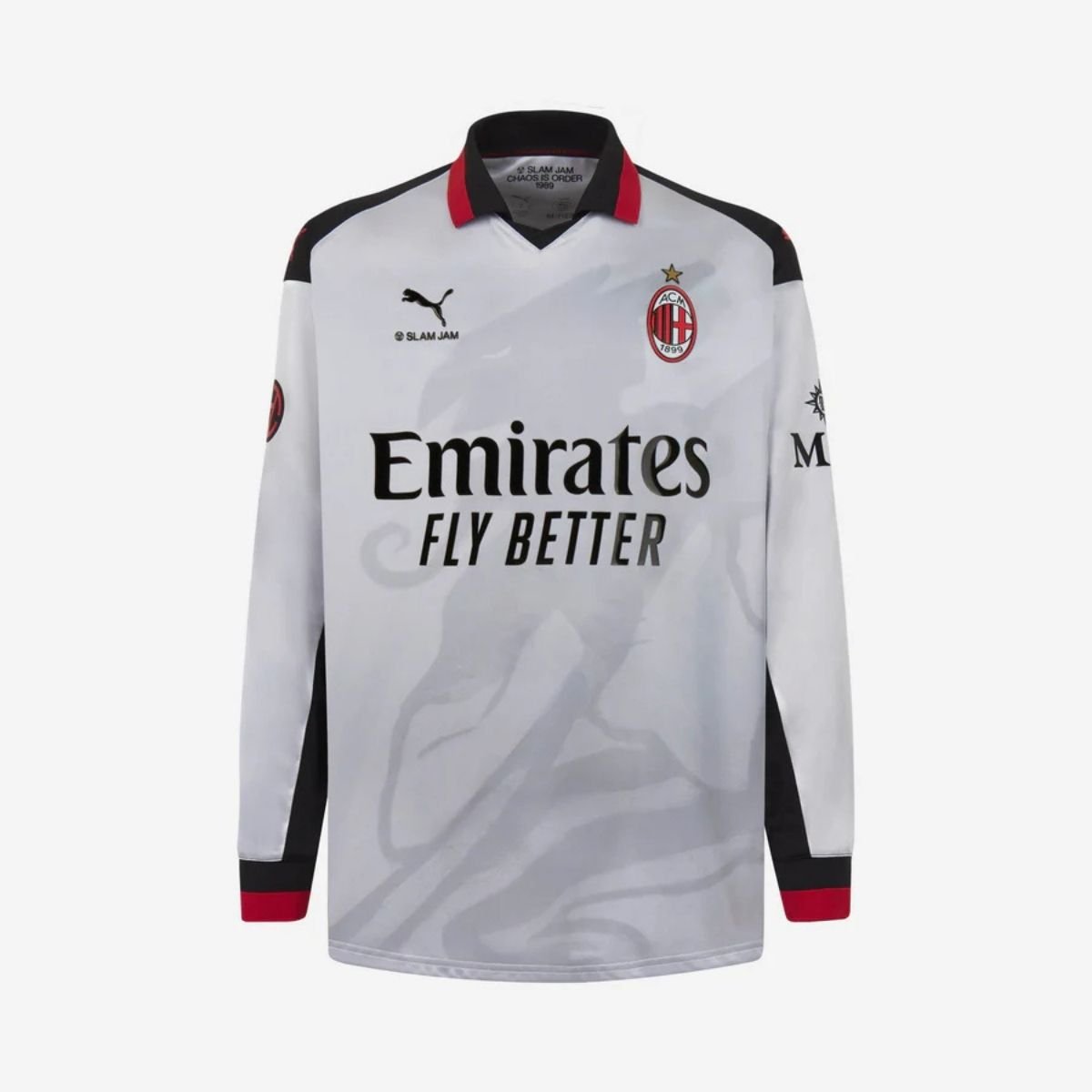 camisaac-milan-slam-jam-limited-branca-2026-27-manga-longa-masculina Camisa AC Milan Branca Slam Jam Limited 2026/27 Polo Manga Longa