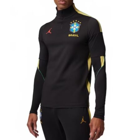 Jaqueta Treino Brasil Jordan Preta 2026/27 Copa Masculina