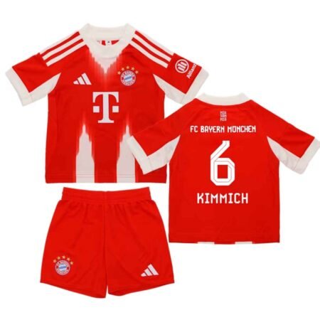 Kit Infantil Bayern de Munique Vermelha Kimmich #6 2025/26 Home Unissex