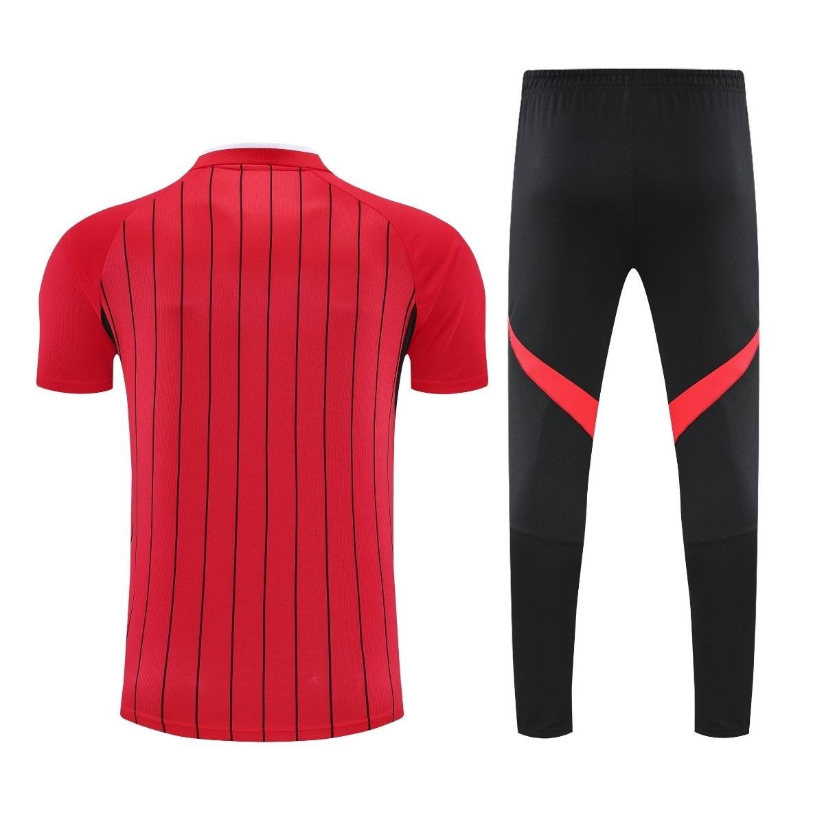 kit-treino-Manchester-United-2025-26-vermelho-preto-masculino (1) Conjunto Viagem Manchester United Camisa Polo e Calça Vermelho 2025/26 Masculino