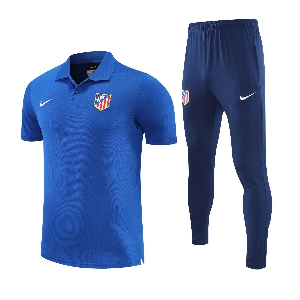 kit-treino-atletico-de-madrid-2025-26-branco-azul-masculino Conjunto Viagem Atlético de Madrid Camisa Polo e Calça Azul 2025/26 Masculino