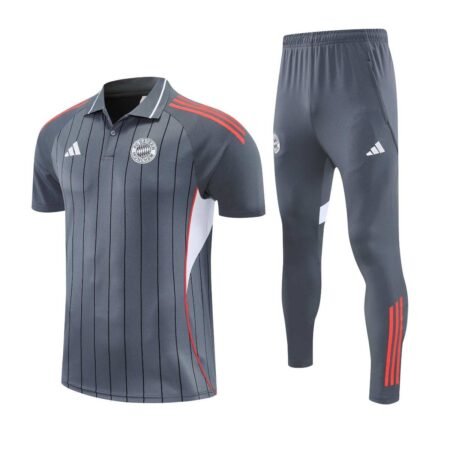 Conjunto Viagem Bayern de Munique Camisa Polo e Calça Cinza 2026/27 Masculino