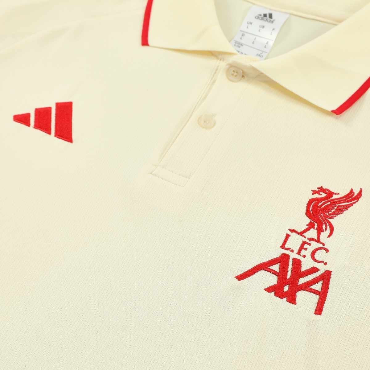 kit-treino-liverpool-2025-26-bege-preto-masculino (3) Conjunto Viagem Liverpool FC Camisa Polo e Calça Bege 2025/26 Masculino