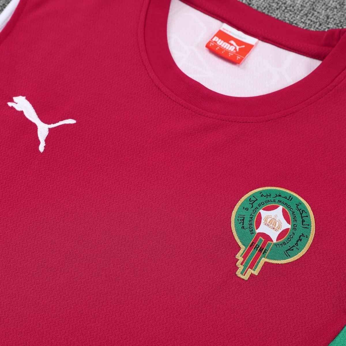 kit-treino-regata-marrocos-2025-26-vermelho-verde-masculino (3) Kit Treino Marrocos Short e Camisa Vermelho 2025/26 Masculina
