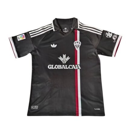 Camisa Albacete Preta 2025/26 Retrô Polo Masculina
