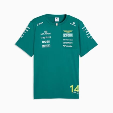 Camisa Aston Martin Verde F1 2026/27 Fernando Alonso #14 Drive Masculina