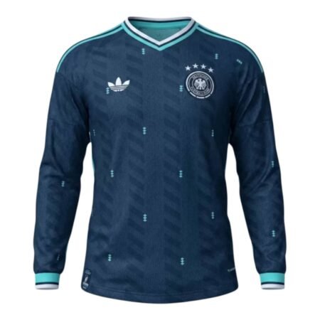 Camisa Alemanha Azul Copa 2026/27 Away II Manga Longa Masculina