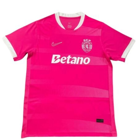 Camisa Sporting Portugal CP Rosa 2026/27 Alternativa Masculina
