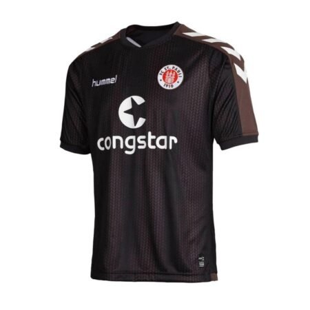Camisa ST. Pauli Listrada Marrom 2015/16 Home I Masculina