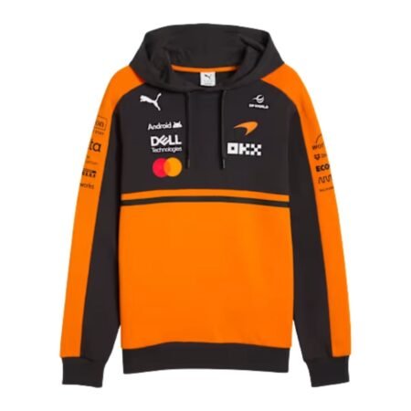 Jaqueta Moletom McLaren F1 Laranja 2026 Team Driver Com Capuz