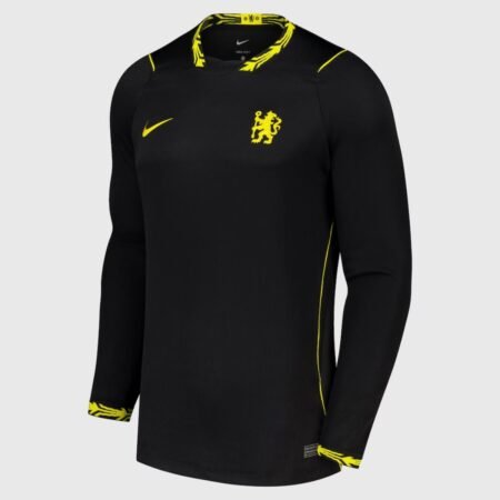 Camisa Chelsea FC Preta 2026/27 Away II Manga Longa Masculina