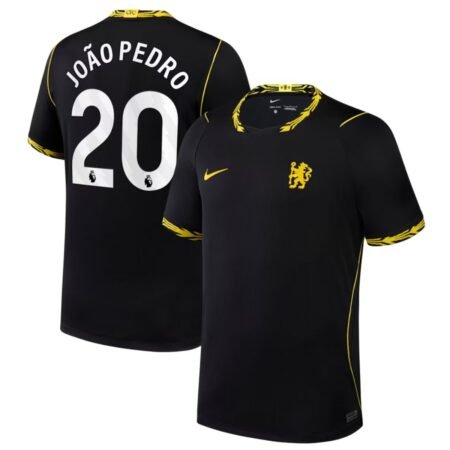 Camisa Chelsea FC Preta João Pedro #20 2026/27 Away II Masculina