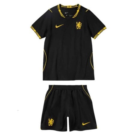 Kit Infantil Chelsea FC Preta 2026/27 Away II Unissex