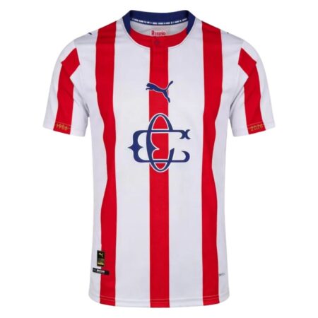 Camisa Chivas Guadalajara Vermelha/Branca 2025/26 Especial 120 Aos Masculina