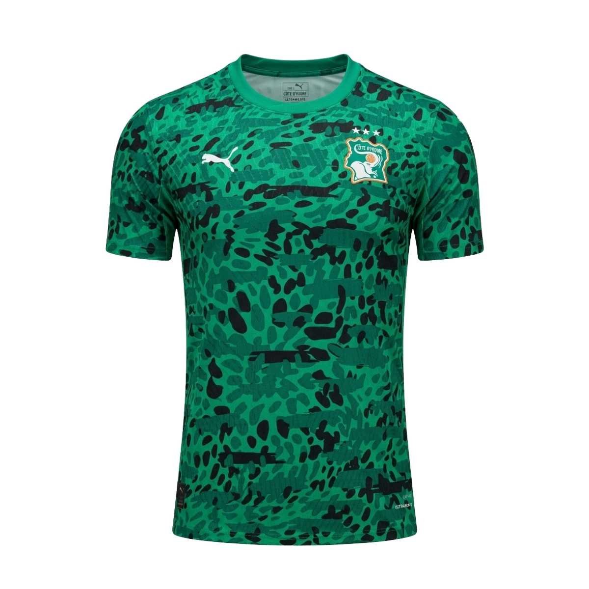 camisa-costa-do-marfim-verde-2026-27-aquecimento-masculino Camisa Costa do Marfim Verde 2026/27 Pré-jogo Masculina