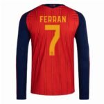 camisa-espanha-Ferran-7-vermelha-Final-copa-2026-home-MANGA-LONGA