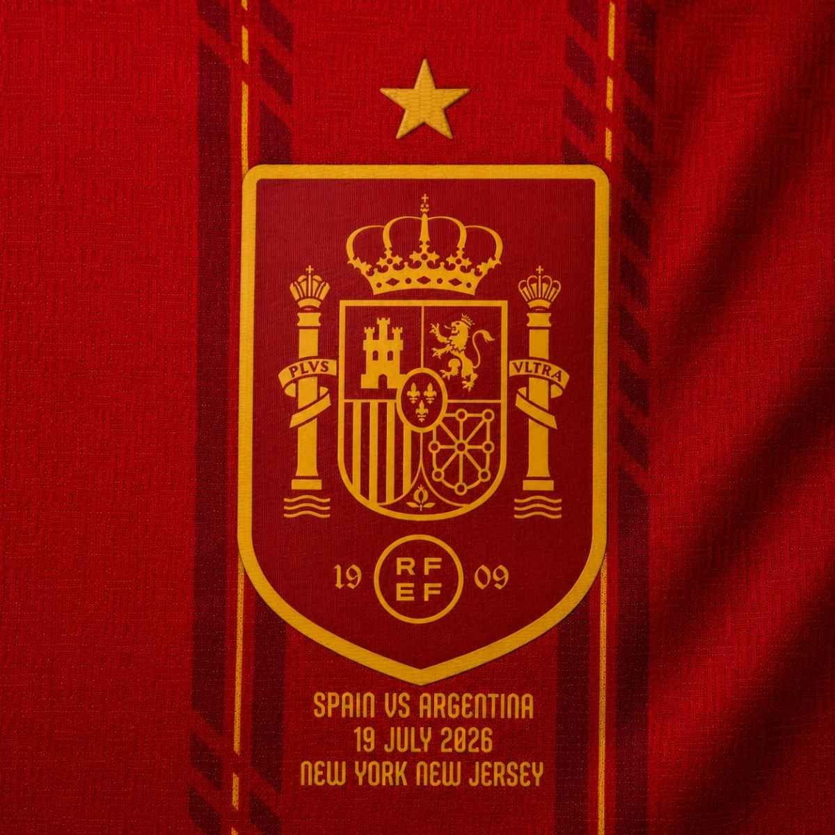 camisa-espanha-Ferran-7-vermelha-Final-copa-2026-home-unissex (1) Camisa Espanha Ferran #7 Vermelho Final Copa 2026/27 Home Manga Longa
