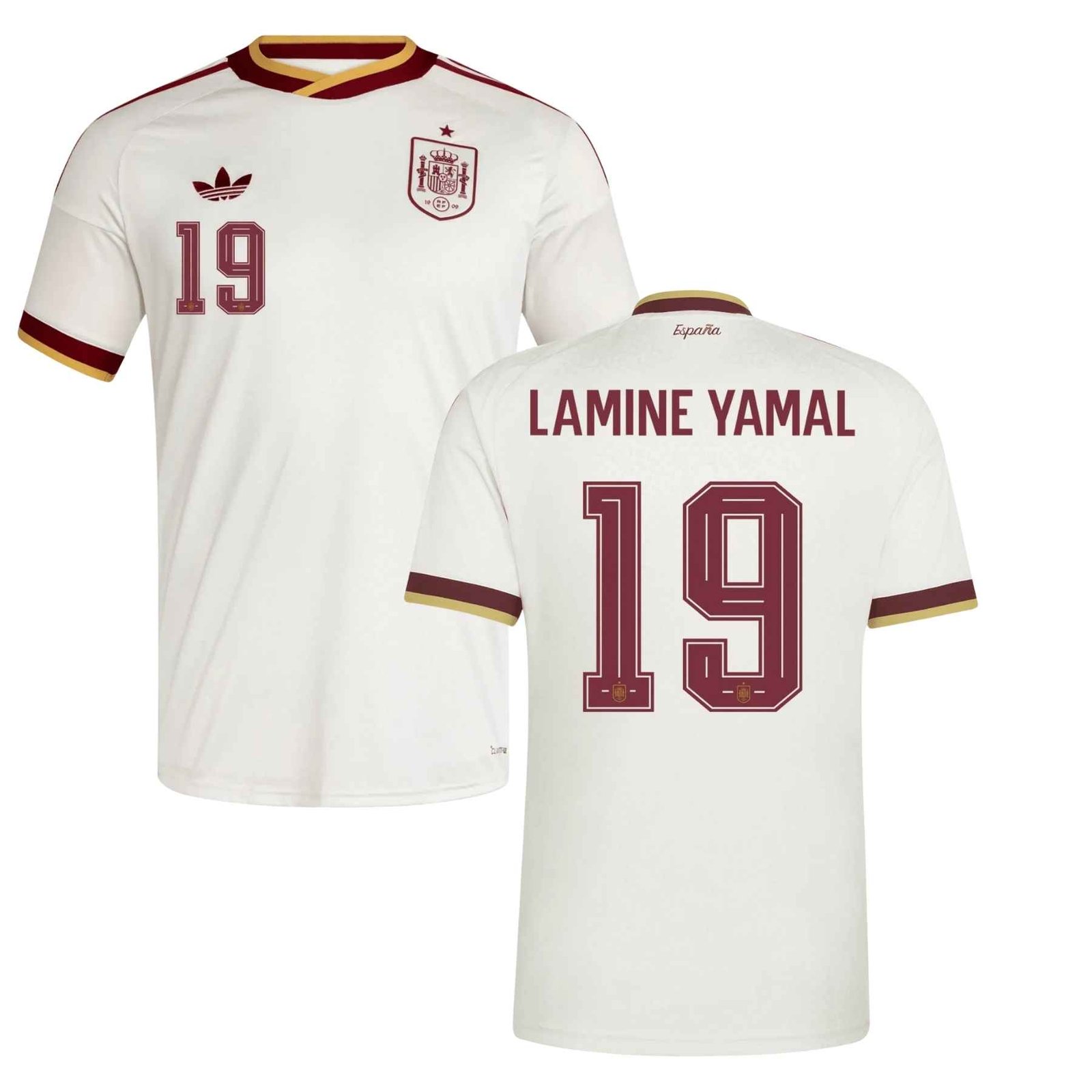 camisa-espanha-branca-copa-lamine-yamal-19-2026-27-away-masculino Camisa Espanha Branca Copa Lamine Yamal 2026/27 Away II Masculina
