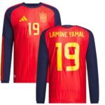 camisa-espanha-vermelha-copa-lamine-yamal-19-2026-27-home-manga-longa