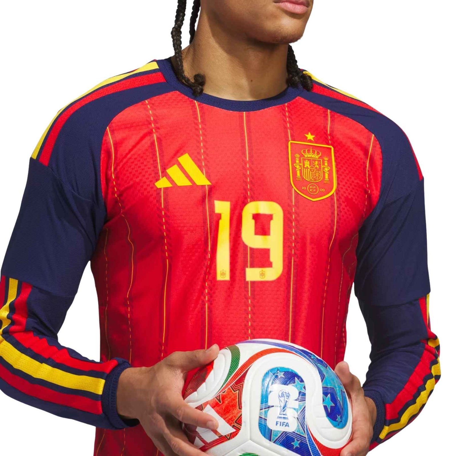 camisa-espanha-vermelha-copa-lamine-yamal-19-2026-27-home-manga-longa (3) Camisa Espanha Vermelho Copa Lamine Yamal 2026/27 Home I Manga Longa