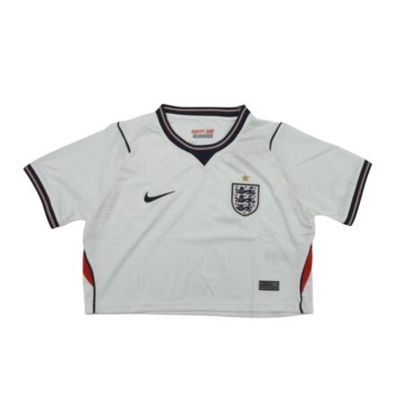 Camisa Inglaterra Branco Copa 2026/27 Home Feminino Cropped