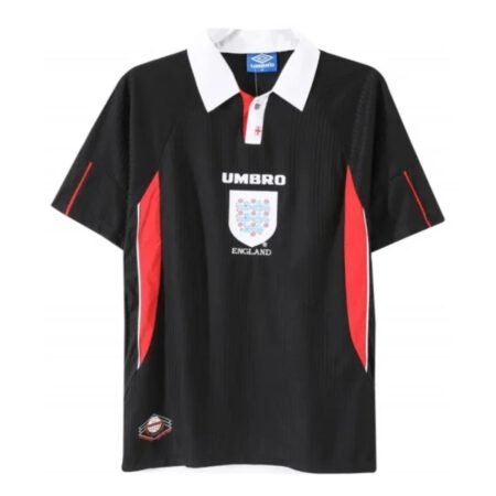 Camisa Inglaterra Preto 1998 Third Treino Masculina Retrô