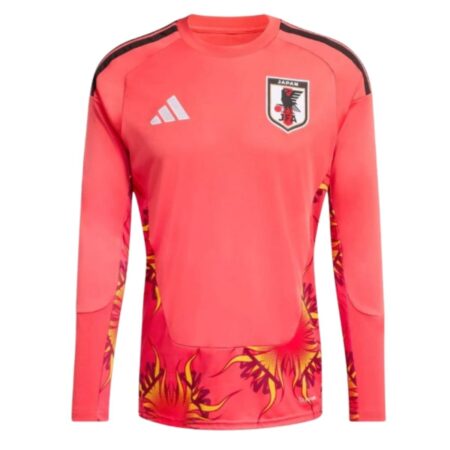 Camisa Japão Vermelha Coral Copa 2026/27 Goleiro Manga Longa Masculina