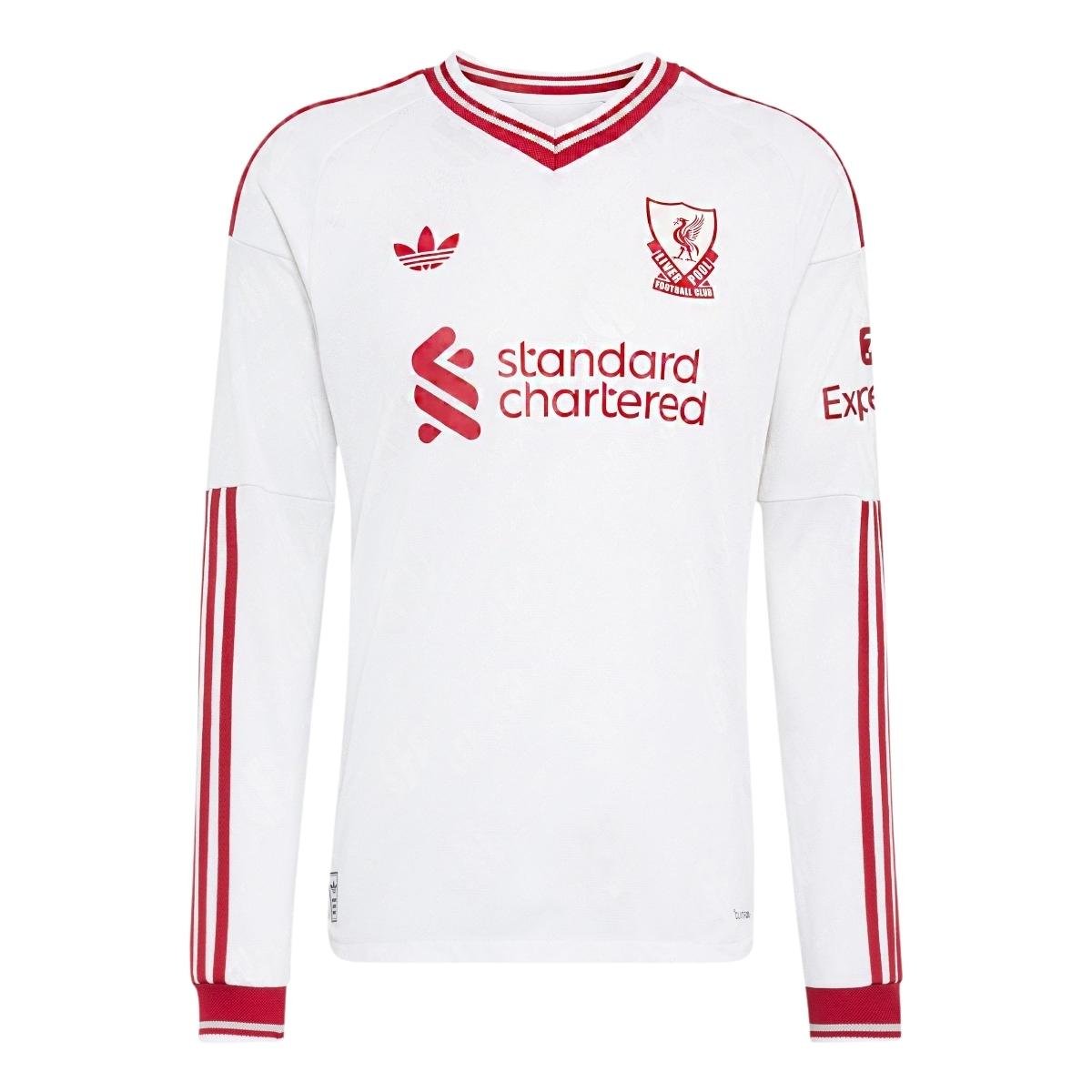 camisa-liverpool-fc-branca-2026-27-away-ii-manga-longa-jogador Camisa Liverpool FC Branca 2026/27 Away II Jogador Manga Longa