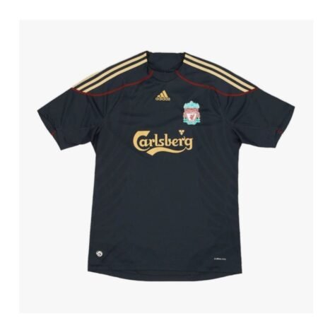 Camisa Liverpool FC Preto 2009/10 Away Masculina Retrô