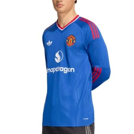 Camisa Manchester United Azul 2026/27 Away II Originals Manga Longa