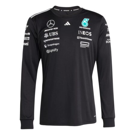 Camisa Mercedes AMG Preta 2026/27 Driver F1 Team Manga Longa