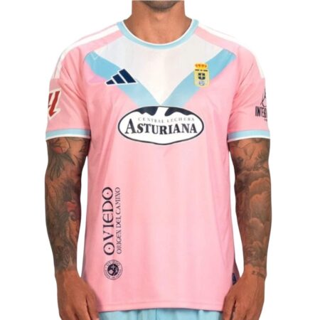 Camisa Real Oviedo Rosa 2026/27 Away II Masculina