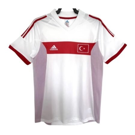 Camisa Turquia Branco 2002 Away Masculina Retrô