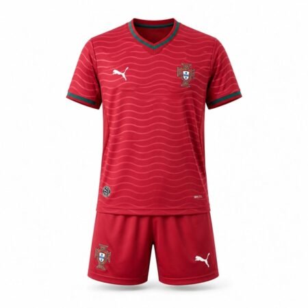 Kit Infantil Portugal Vermelho Copa 2026/27 Home I Unissex