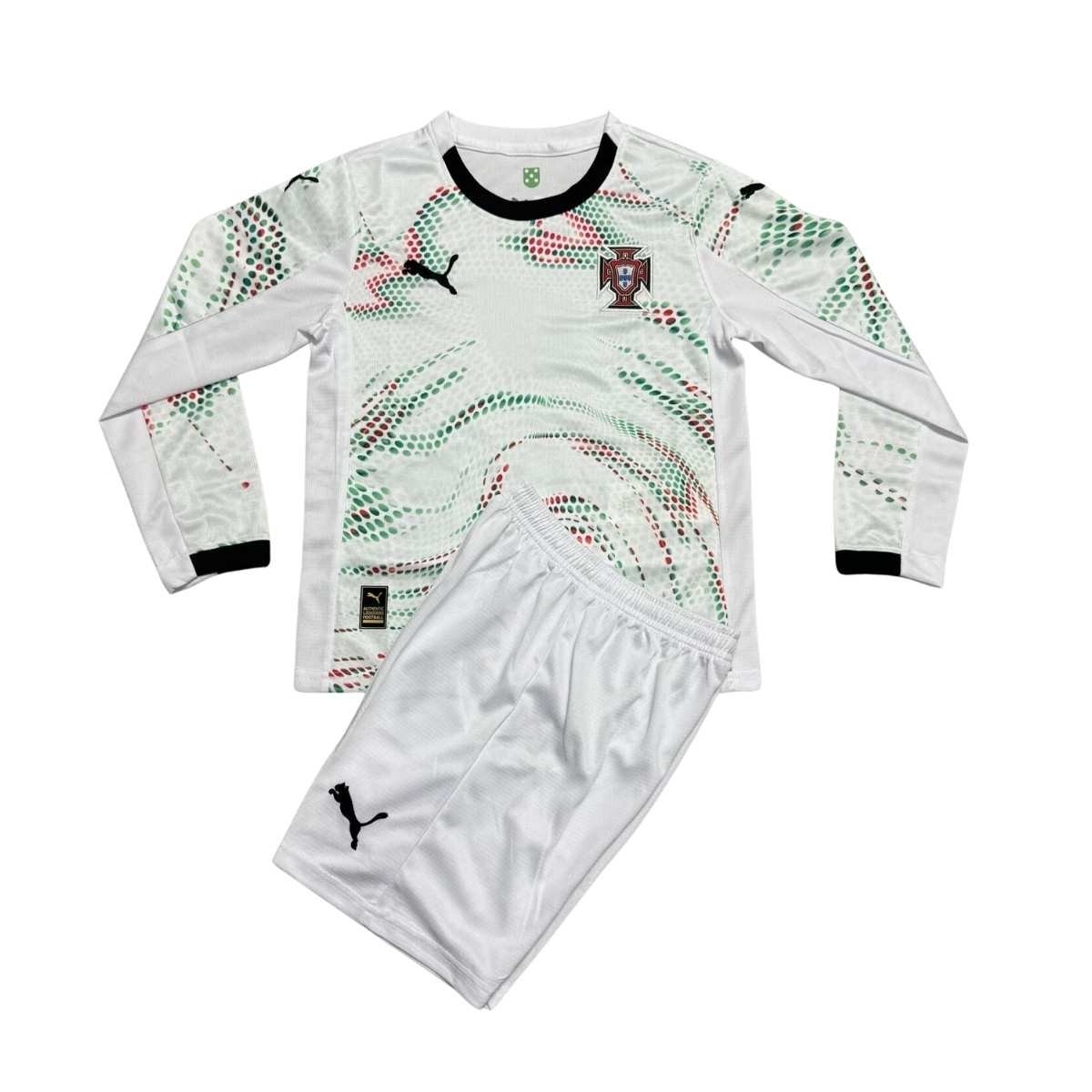 kit-infantil-portugal-branca-copa-2026-27-away-ii-unissex Kit Infantil Portugal Branco Copa 2026/27 Home I Unissex Manga Long