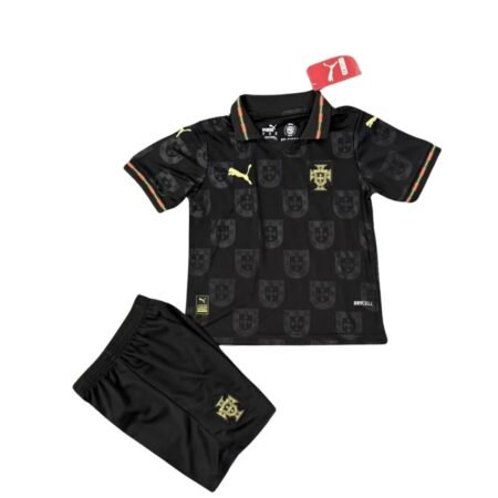 Kit Infantil Portugal Preto Copa 2026/27 Home I Unissex